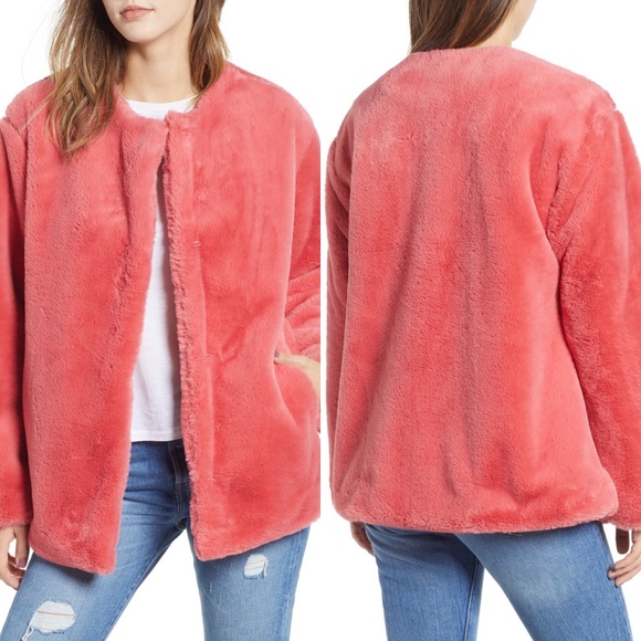 Bernardo Jackets & Blazers - BERNARDO Borg Faux Fur Jacket